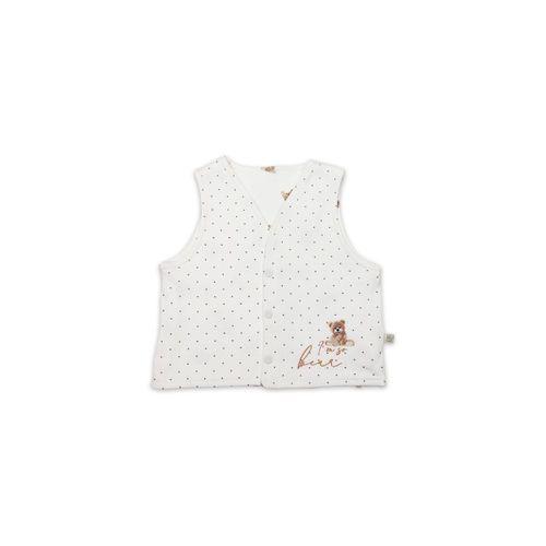 Bistyle I Am So Bear Çift Taraflı Bebe Yelek 18103 Bej Ekru