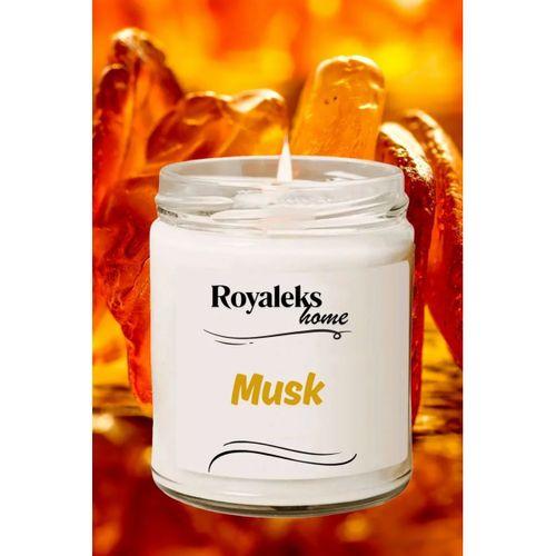 Doğal Özel Seri Kokulu Dekoratif Kavanoz Mum 210 cc - Musk Esansı - RYL