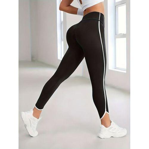 Kadın Yüksek Bel Yan şerit Detaylı Dalgıç Tayt