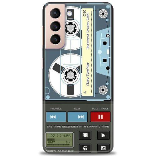 Samsung Galaxy S21 Plus Kılıf HD Baskılı Kılıf - Nostaljik Kaset + Tam Ekran Koruyucu