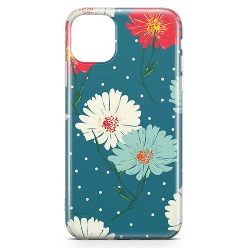 Apple iPhone 11 Kılıf Karlı Çiçekler Arka Kapak Koruma Desenli Full Koruyucu