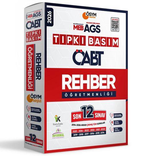2026 MEB-AGS ÖABT Rehber Öğretmenliği ÖSYM Tıpkı Basım 12’li Deneme Paketi Dijital Cevaplı