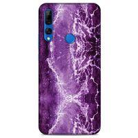 Mermer Desenli (18) Tema Telefon Kılıfları Mor Huawei Y9 Prime 2019 Kılıf