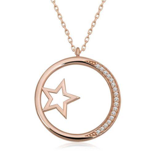 Lucky Life 925 Ayar Gumuss  Rose Yıldız Detaylı Halka Lucky Life Lucky Life Kadın Kolye