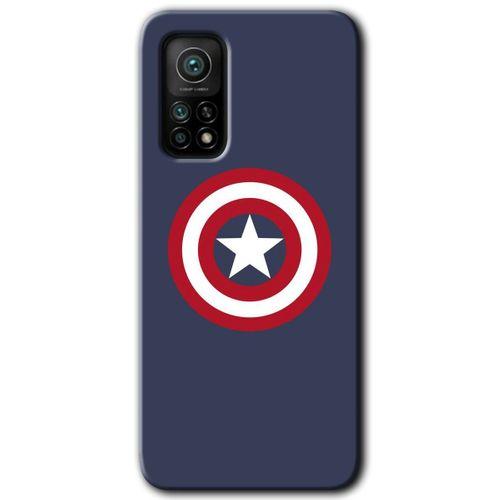 Xiaomi Mi 10T Kılıf HD Desen Baskılı Arka Kapak + Temperli Cam - Captain!