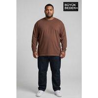 Erkek Büyük Beden Uzun Kollu 2 İplik Bisiklet Yaka Tişört SPR26BEA942