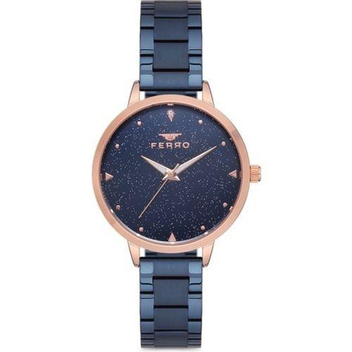 Ferro Lacivert Çelik Kordon Kadın Kol Saati F21076A-116-T