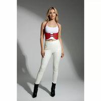 Kırmızı Renk Kalın Kadın Kemeri, Elbise Kemeri, Şık Deri Kemer, Deri Kemer Harness