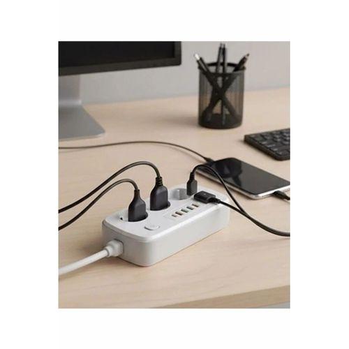 akım Korumalı Priz Ve Masaüstü Şarj İstasyonu Kablosuz 3 Priz ,4 Usb, 2 Type-c Girişli 2 Metre