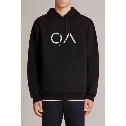 The OA Logo Baskılı Siyah Erkek Kapşonlu Sweatshirt