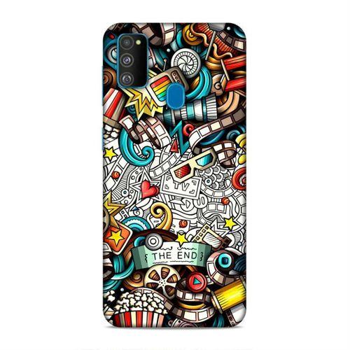 Samsung Galaxy M30s Kılıf Sinema Doodle Arka Kapak Silikon Koruma Full Koruyucu