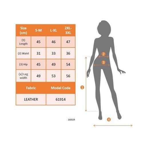 Kadın Yüksek Belli Yandan çivili Mini Deri Etek