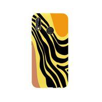Huawei P20 Lite Modern Art Premium Silikonlu Sarı Telefon Kılıfı
