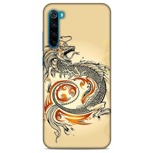 Xiaomi Redmi Note 8T Kılıf Dragons (27) Tasarımlı Kılıf Siyah Ejderha Dövmesi
