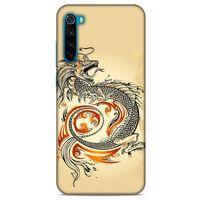Xiaomi Redmi Note 8T Kılıf Dragons (27) Tasarımlı Kılıf Siyah Ejderha Dövmesi