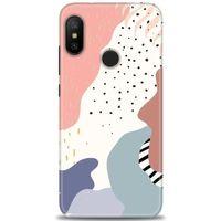 Xiaomi Mi A2 Lite Kılıf HD Baskılı Kılıf - Yaprak ve Benekler + Tam Ekran Koruyucu