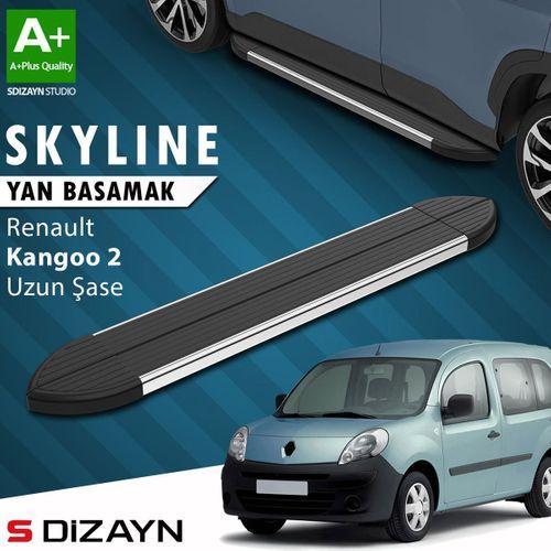S-Dizayn Renault Kangoo 2 Uzun Şase Skyline Krom Yan Basamak 223 Cm 2008-2020 A+ Kalite