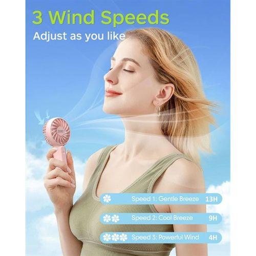 2 Adet Mini Fan,Telefon Tutucu,Portatif El Vantilatörü Pembe 9,3X19Cm Usb Şarjlı El Fanı