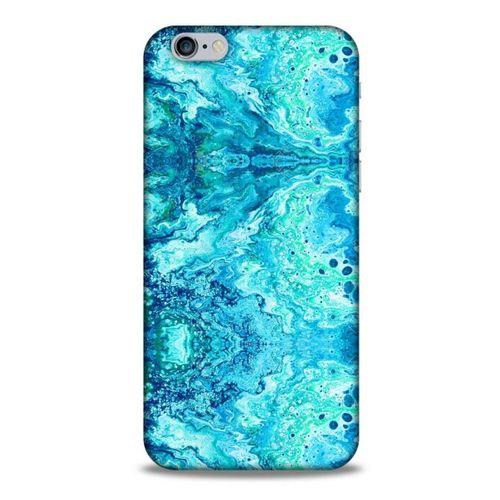 Mermer Desenli (36) Tema Glitter Kılıf Deniz Mavisi Apple Iphone 6 Kılıf