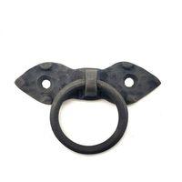 Antika Tarz Dekoratif Pirinç Yaprak Mobilya Kulbu, Kapı Kilit Halkası - 80 Mm, Oksit