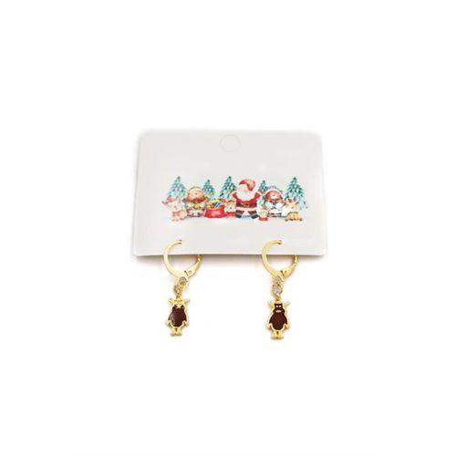 Geyik Yılbaşı Küpe - Altın