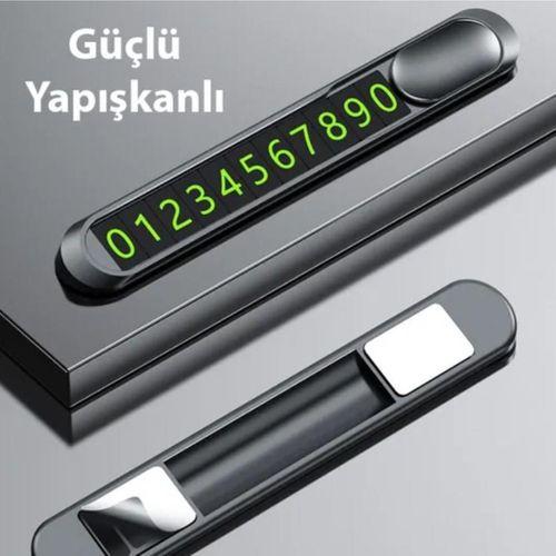 Zhltools Araç Geçici Park için Telefon Numaratörü Siyah