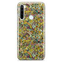 Xiaomi Redmi Note 8 Kılıf Hippie Doodle Arka Kapak Koruma Desenli Full Koruyucu