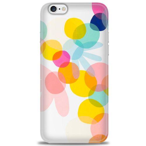 iPhone 6 Plus Kılıf HD Baskılı Kılıf - Color Flowers + Tam Ekran Koruyucu