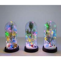 Yılbaşı Temalı Işıklı  Dekoratif Cam Fanus Alk5074