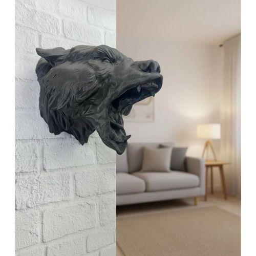 Siyah Ayı Figürü Duvar Dekoru Asılabilir Hediyelik Heykel 25x19 Cm (kopya)