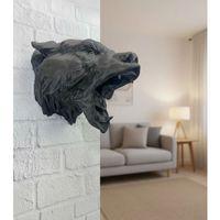 Siyah Ayı Figürü Duvar Dekoru Asılabilir Hediyelik Heykel 25x19 Cm (kopya)