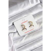 14K Gold Renk Kaplama CM Kadın Küpe