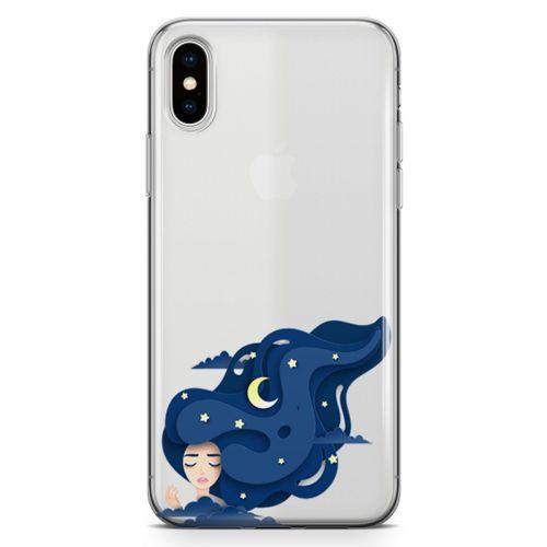 Apple iPhone X Kılıf Origami Kadın Arka Kapak Koruma Desenli Full Koruyucu