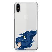 Apple iPhone X Kılıf Origami Kadın Arka Kapak Koruma Desenli Full Koruyucu