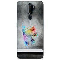 Oppo A5 2020 Kılıf Desenli Özel Seri Tüyler (38) Neo Hybrid Kılıf