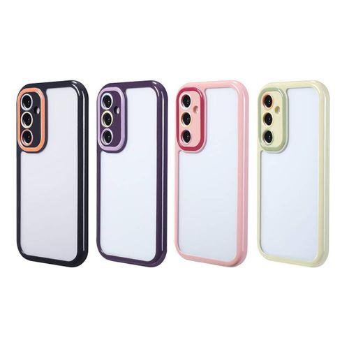 Galaxy A34 Kılıf Kamera Korumalı Renkli Kenar ve Çerçeve Tasarımlı Zore Vitamin Kapak