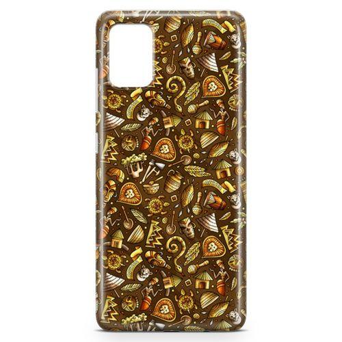 Samsung Galaxy A51 Kılıf Maskeli Balo Doodle Arka Kapak Koruma Desenli Full Koruyucu
