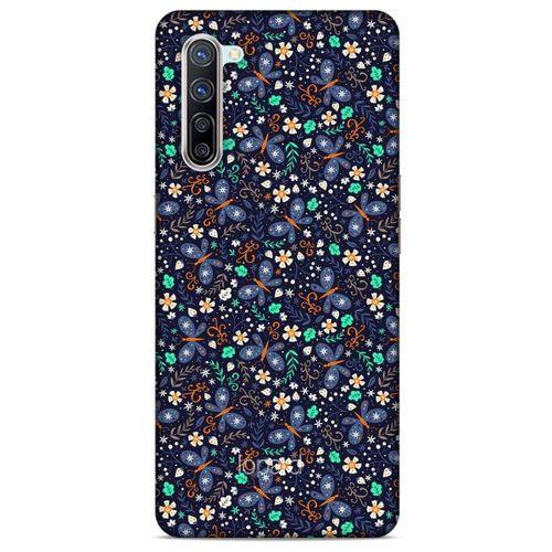 Oppo Reno 3 Pro 5g Kılıf Kelebek Etkisi (8) Baskılı Kılıf Turkuaz Beyaz