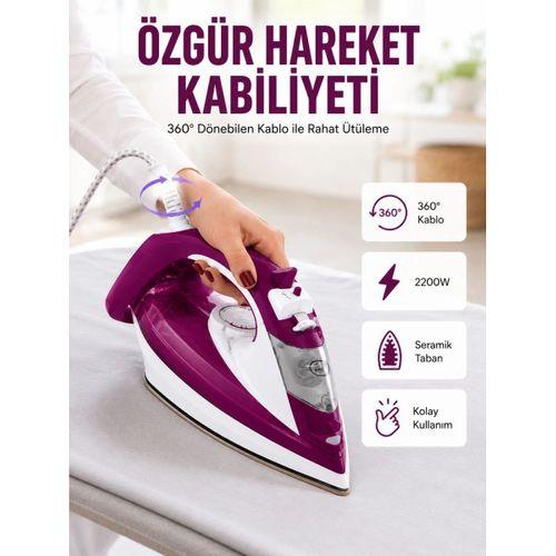 2200w Seramik Kaplama Es Tasarımı 360 Derece Dönebilir Kablosu Yeni Nesil