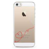 Apple iPhone 5s Kılıf Şeker Kalp Arka Kapak Koruma Desenli Full Koruyucu