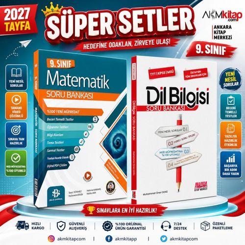 Bilgi Sarmal 9. Sınıf Matematik ve AKM Dil Bilgisi Soru Bankası Seti 2 Kitap