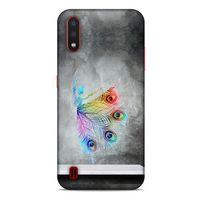 Samsung Galaxy A01 Kılıf Desenli Özel Seri Tüyler (38) Neo Hybrid Kılıf