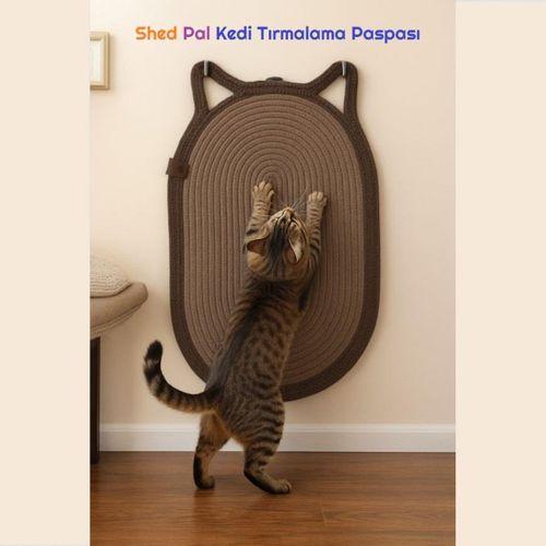 Shed Pal Dekoratif Kedi Kulaklı Kedi Tırmalama Paspası
