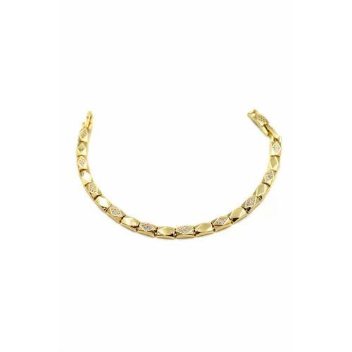 Taşlı VİP Bileklik - Altın