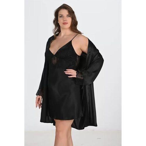 2'li Siyah Sabahlık Takımı Bigsize 6213