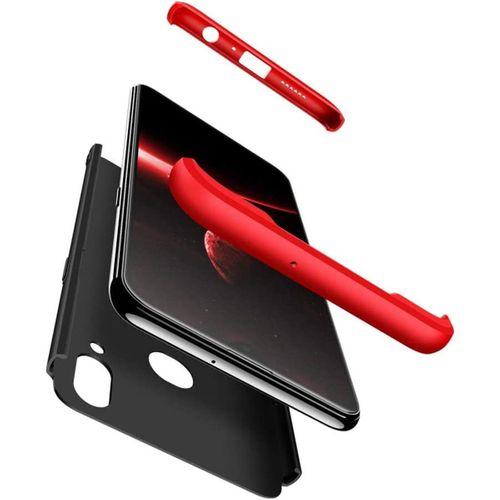 Samsung Galaxy A10S Uyumlu Kılıf Koruyucu Sert Double Dip Protective Siyah-Mavi