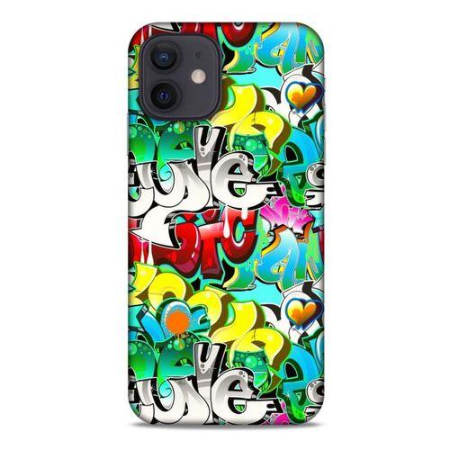 Graffitix (13) Desenli Silikon Kapak Apple iPhone 12 Kılıf