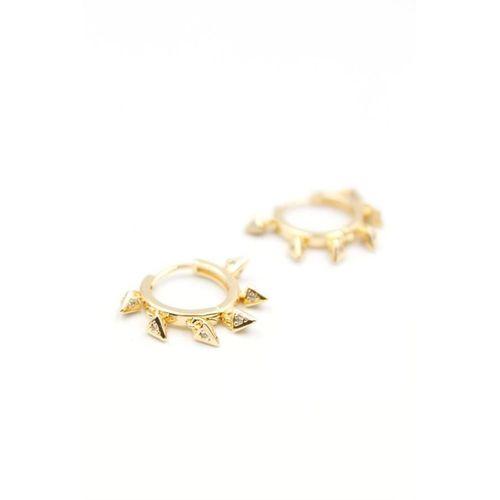 Sallantılı Halka Küpe - Altın