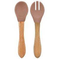 Mama Kaşığı ve Çatal Seti Woody Brown