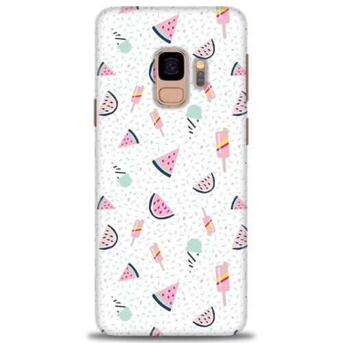 Samsung Galaxy S9 Kılıf HD Baskılı Kılıf - Dondurma ve Karpuz + Tam Ekran Koruyucu